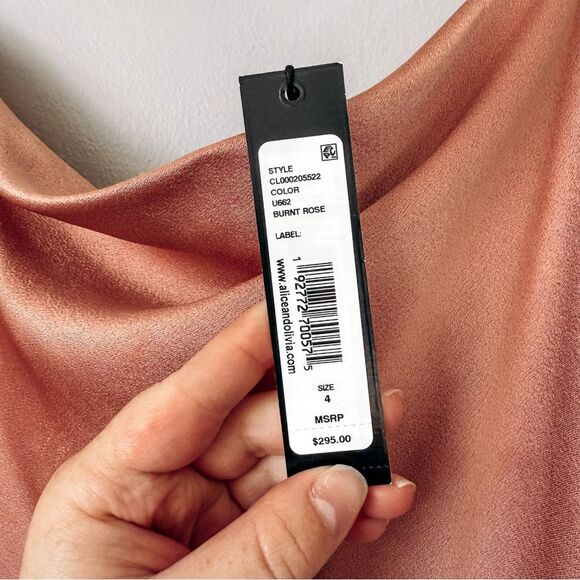 Alice + Olivia Pink Mini Slip Dress Size 4 - Picture 4 of 7